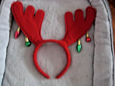 Pretend Costume Reindeer Antlers Ears Headband with Dangling Ornaments