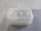 VTG 1950'S Hazel Atlas White Milk Glass Half 1/2 Stick Butter Dish & Lid