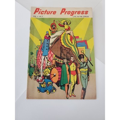 Vintage 1955 Picture Progress Vol 2 No 7 Life in the Circus Comic Gilberton Co