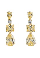 Latelita Ohrringe Gold Gelber Topas Tropfenform