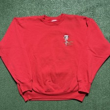Vintage Betty Boop Sweatshirt Mens XL Christmas Crewneck Embroidered Logo NY