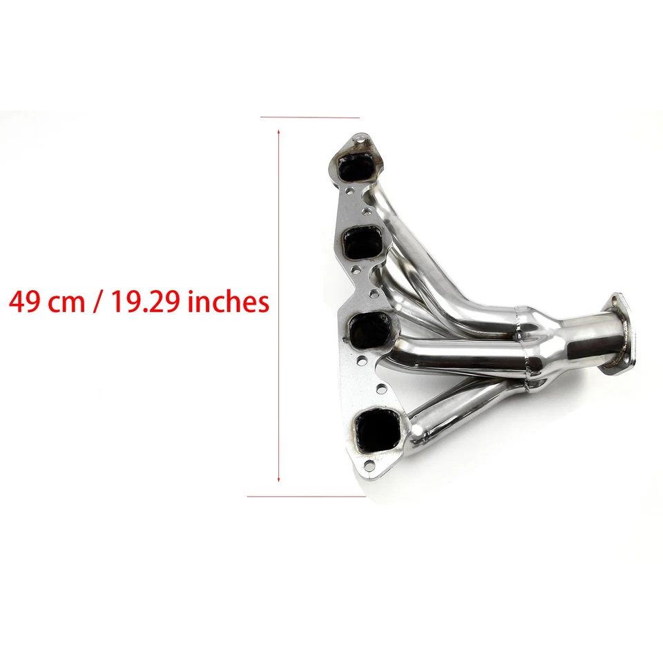 Cabezales abrazadores de bloque de acero inoxidable Chevy BBC 454 colector de escape de volteo central Foto 3 de 4