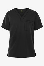 Healing Hands James Scrub Top Men's XL Black Short Sleeve V-Neck Nursing Uniform