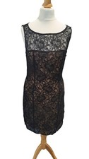 Armani Exchange Lace Dress Black Sleeveless Size 2 Elegant Wear T2182 SA18