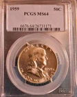 1959 Franklin Half Dollar PCGS MS64 50C Silver Philadelphia Uncirculated