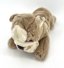 Bulldog Plush Toy 14 Tan White Puppy Dog - Stuffed Animal - Clean Cute