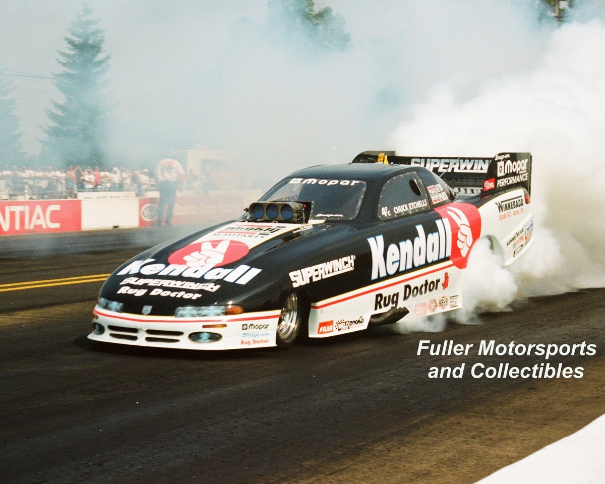 CHUCK ETCHELLS 1996 DODGE NHRA FUNNY CAR 8X10 PHOTO PONTIAC