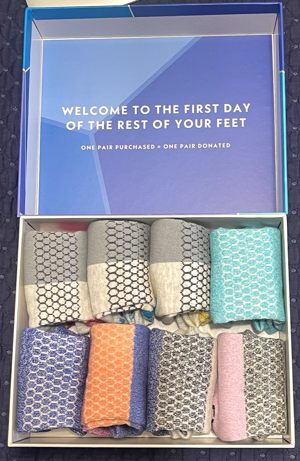 Bombas Women’s Ankle Socks 8-Pack Gift Box Size M 8-10.5 New Cushioned Comfort