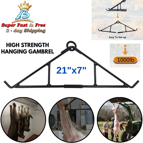 1000 Lbs Juego Colgante Gambrel Game Deer Hog Goat Hook Hanger Hunting