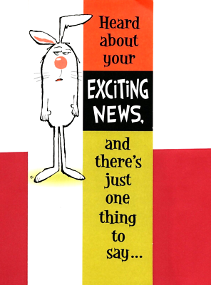 Funny Congratulations Exciting News White Rabbit Hurray Woo Hoo