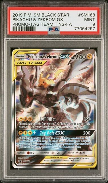 Pikachu & Zekrom GX - SM248 - CGC 9.5 - Black Star Promos - Gold Rare –  Squeaks Game World