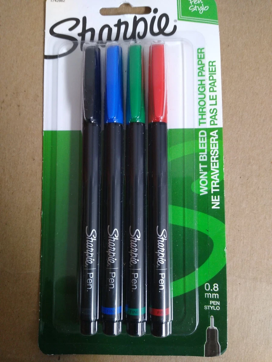 Uni-Ball Sharpie Pen Permanent Fine Point 4/ST Assorted 1742662