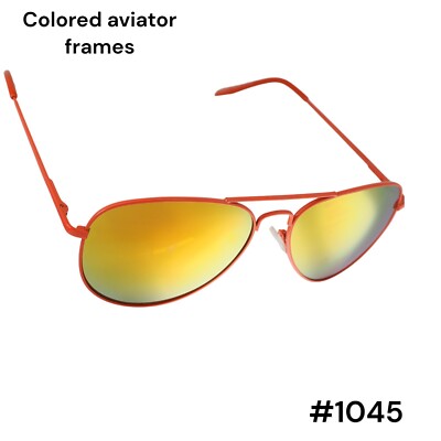 Colored Aviators  Sunglasses Metal Frame Gorgeous #1041