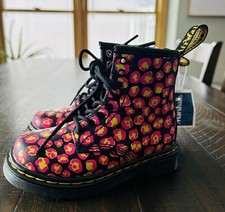 TODDLER 1460 LEOPARD HYDRO LEATHER LACE UP BOOTS US Size 7 Dr. Martens Pink