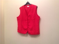 Liz Claiborne (16) L. Orangey Red ,with Press Stu D Fastening Gilet Reduced