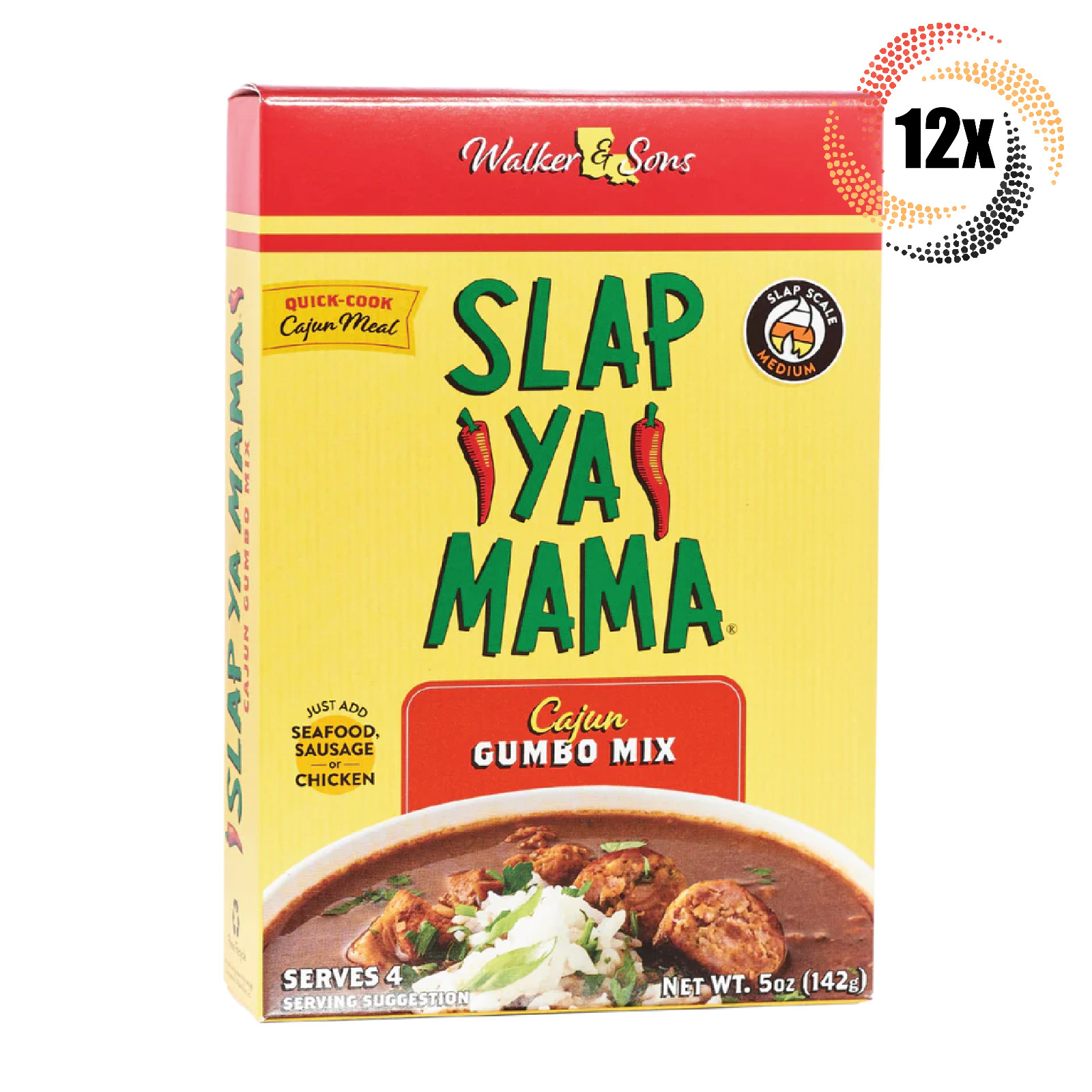 12 упаковок смеси для гамбо Walker - Sons Slap Ya Mama со вкусом Каджуна | 5 унций