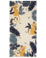 Kinderteppich Aus Baumwolle Mit Naturmotiven 80 X 150 Cm Handgewebt Mehrfarbig N