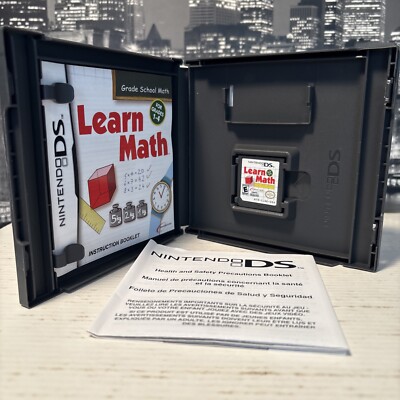 Learn Math: Grade School Math (Nintendo DS, 2009) Complete With Manual