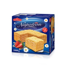 Bl&auml;tterteigtorte Napoleon, mit Puddingcreme, tiefgefroren, 1 kg  -