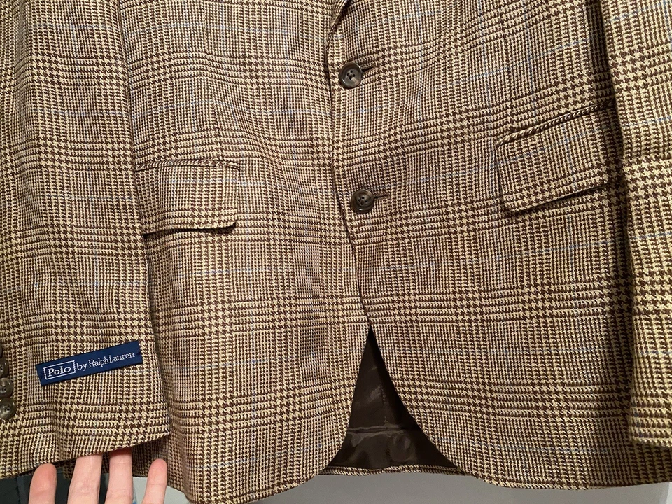 POLO RALPH LAUREN Men’s Glen Plaid Linen Suit Jacket - Multi out of stock 38 S - Image 3 of 4