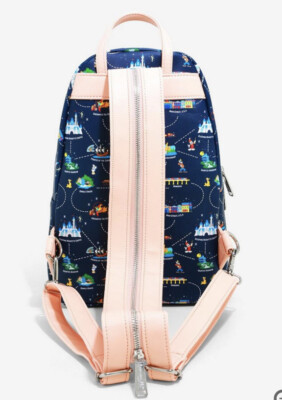 Loungefly Disneyland 65 Anniversary Map 2-in-1 Convertible Mini Bag BoxLunch Exc Loungefly Disneyland 65th Anniversary Map 2-in-1 Convertible  main image 4