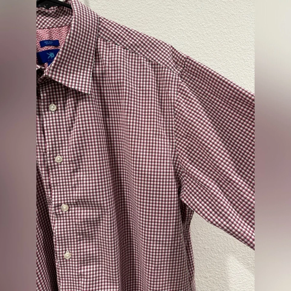 Camisa de vestir Egara a cuadros roja blanca negra con botones delanteros y cuello talla XL Foto 4 de 4