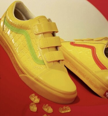 New Vans X Haribo Old Skool V Checkerboard Yellow Sneakers Limited