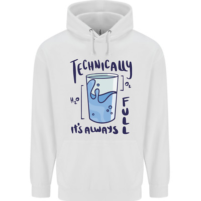 Technically the Glass is Always Full Science Geek Kinder Kids Hoodie