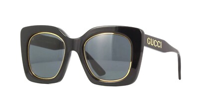 Gucci GG1151S Black And Gold/Grey (001) Sunglasses | eBay