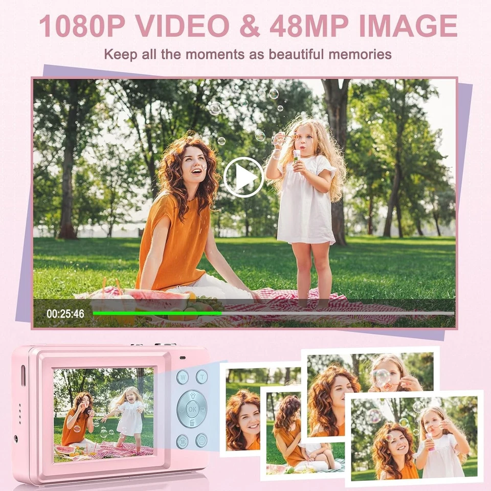 Kamera Digitalkamera Fotoapparat 1080P 44MP Fotokamera 16X Digitalzoom Kids B16 - Bild 2 von 4