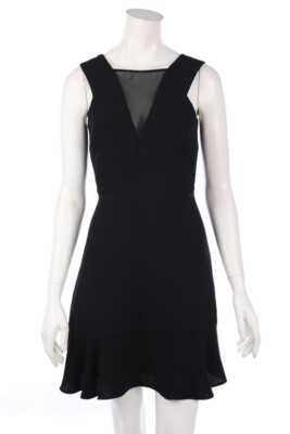 KOCCA Kleid Mesh Einsatz XS schwarz