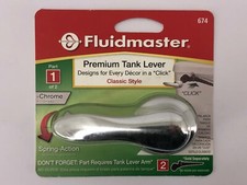 FLUIDMASTER 674 TOILET TANK FLUSH LEVER, CLASSIC STYLE, CHROME FINISH