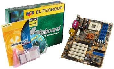 MAINBOARD ORYGINAL NEW BOX ECS K7S6A V:1.0 SOCKET 462 3xDDR ATX 5xPCI SiS745