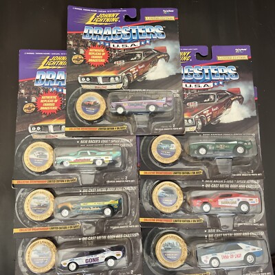 ミニカー johnny lightning dragsters usa 1995 Johnny Lightning Dragsters USA 1995 Lot Of 7 Series Scale