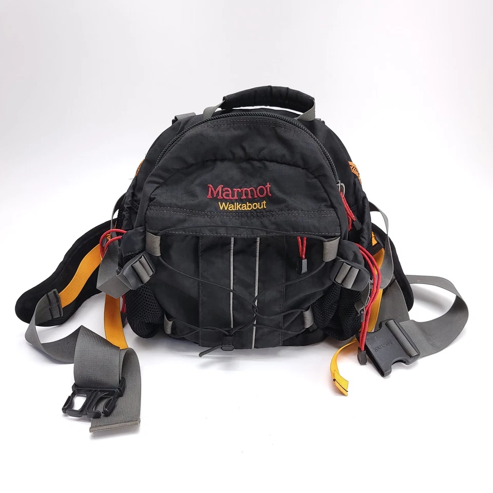 Vintage Marmot Walkabout Hip Belt Travel Hiking Bag Fanny Day Pack Black - Image 2 of 4