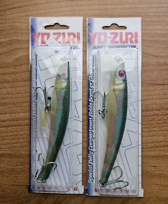 (2) Yo-Zuri ARC MINNOW Sinking Jerkbaits, Lot of 2 NOS NIP Fishing Lures 