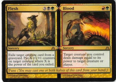 Flesh // Blood *Rare* Magic MtG x1 Dragon's Maze LP