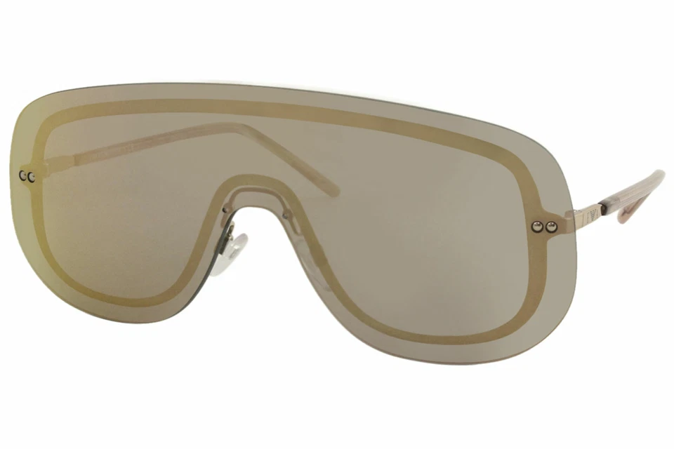 Emporio Armani Women's EA2091 EA/2091 3167/7J Pale Gold Shield Sunglasses 42mm