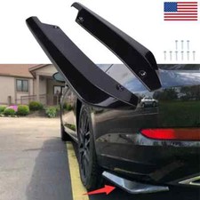 2X Se adapta a Honda Civic negro deportivo parachoques trasero difusor de labios divisor alerón Canard