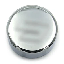 Chrome Brake Fluid Reservoir Cap Cover "S" For Universal Bikes w/ 40mm Diameter