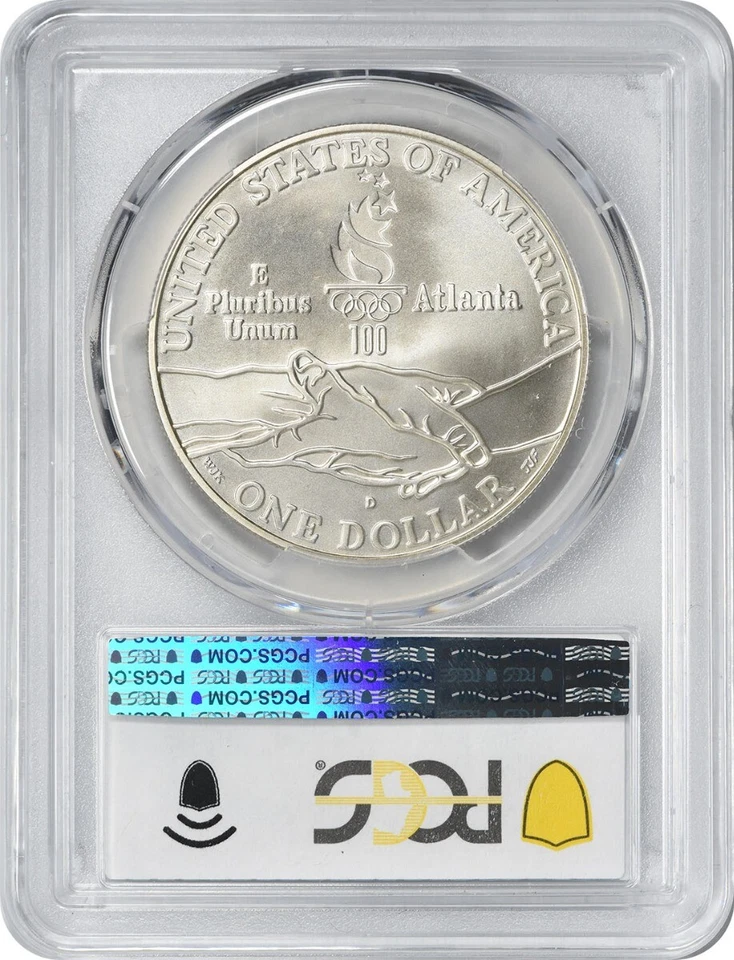 1995-D Cycling Commemorative Silver Dollar MS69 PCGS - Image 2 of 2