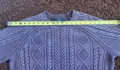 RAG & BONE Dexter Aran Cable Knit Cranberrry Sweater Medium - Picture 7 of 7