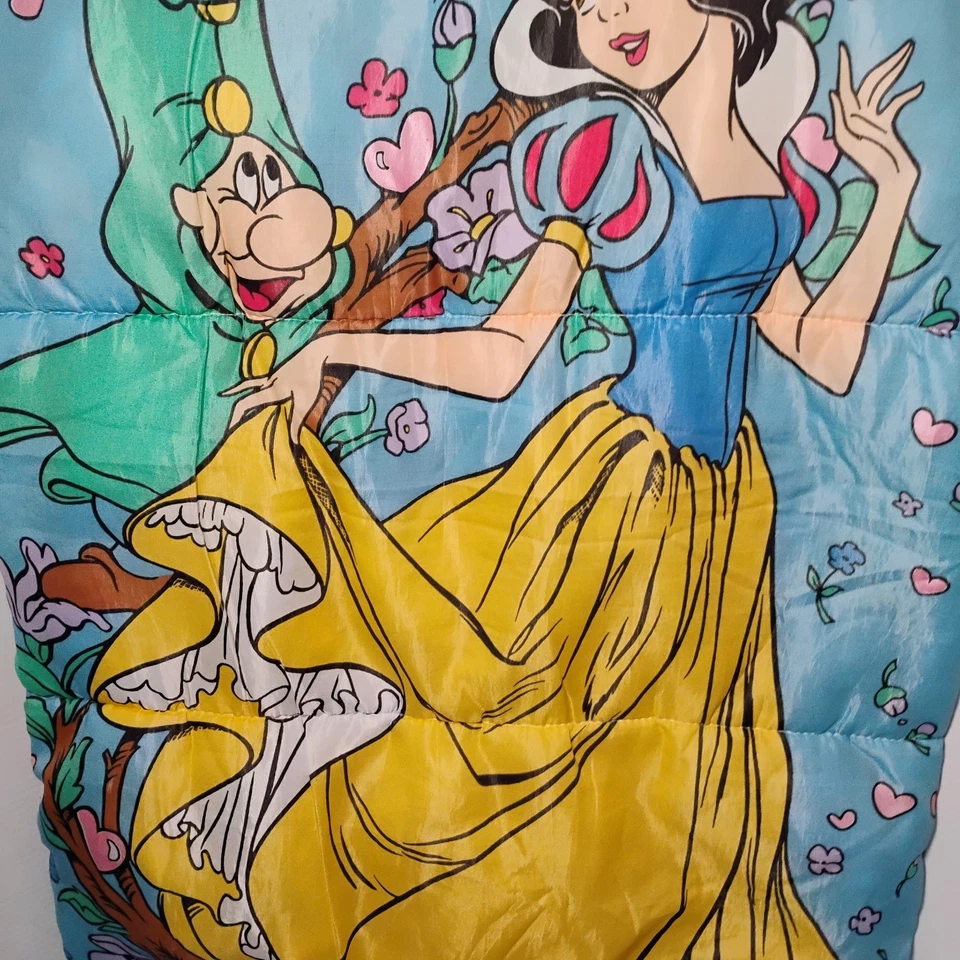 SACO DE DORMIR BLANCO COMO LA NIEVE de colección Seven Dwarfs Disney World niños jóvenes 57x30 Foto 3 de 4