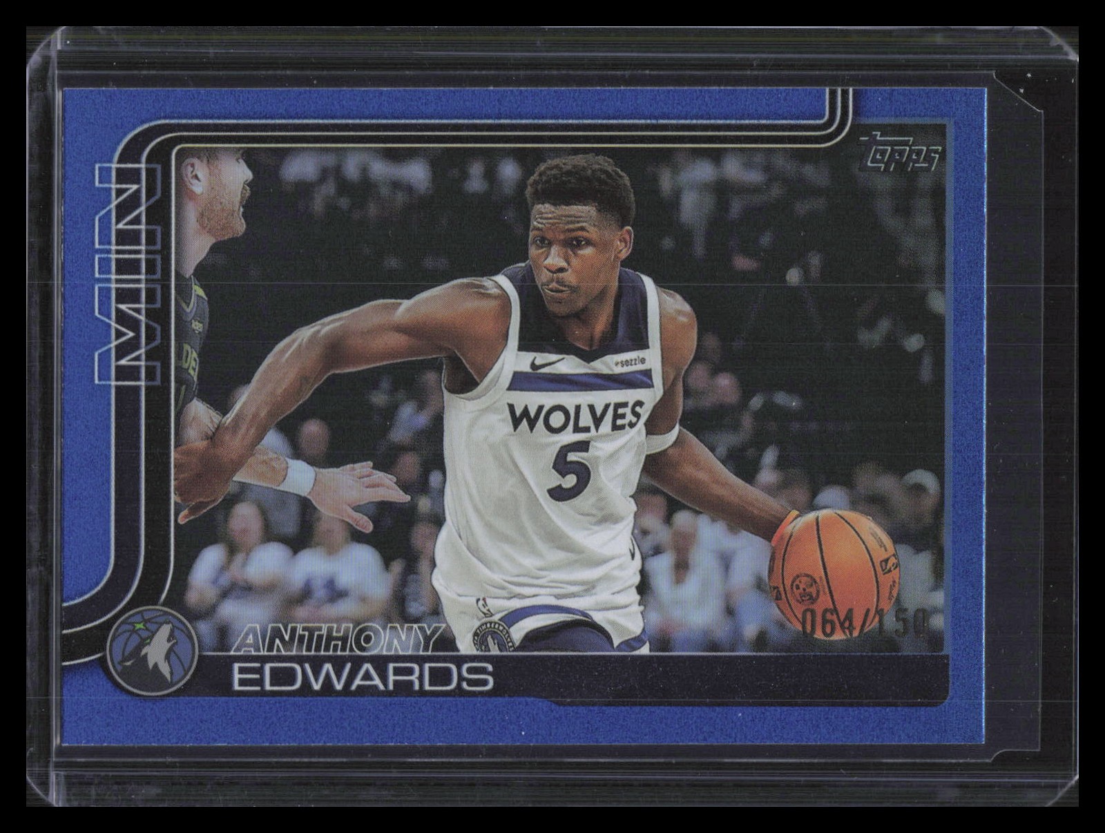 2025-26 Topps #108 Anthony Edwards Blue Rainbow #/150