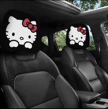 2pcs Cute Hello Kitty Universal Car Seat Head Rest Cover Accessories Protection