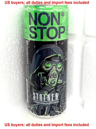 NON STOP S.T.A.L.K.E.R. GREEN Energy Drink  EMPTY Can 250ml Ukraine 2025 Collect - Picture 1 of 11