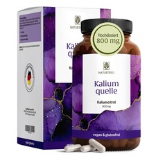 Kaliumquelle Kaliumcitrat 800mg 240 Kapseln ohne Zusätze vegan NATURTREU®
