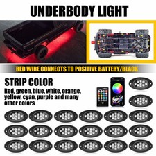 RGB 20XPods LED Rock Lights For Jeep Offroad Boat Truck UTV ATV Underbody Lamp H