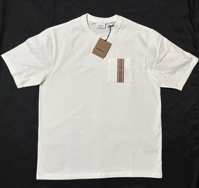 BURBERRY  T shirt Medium M White New With Tags