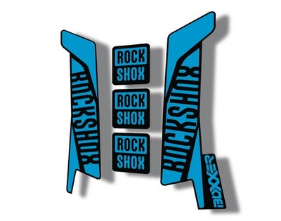 Rock Shox BOXXER 2017 Mountain Bike Cycling Decal Kit Sticker Blue